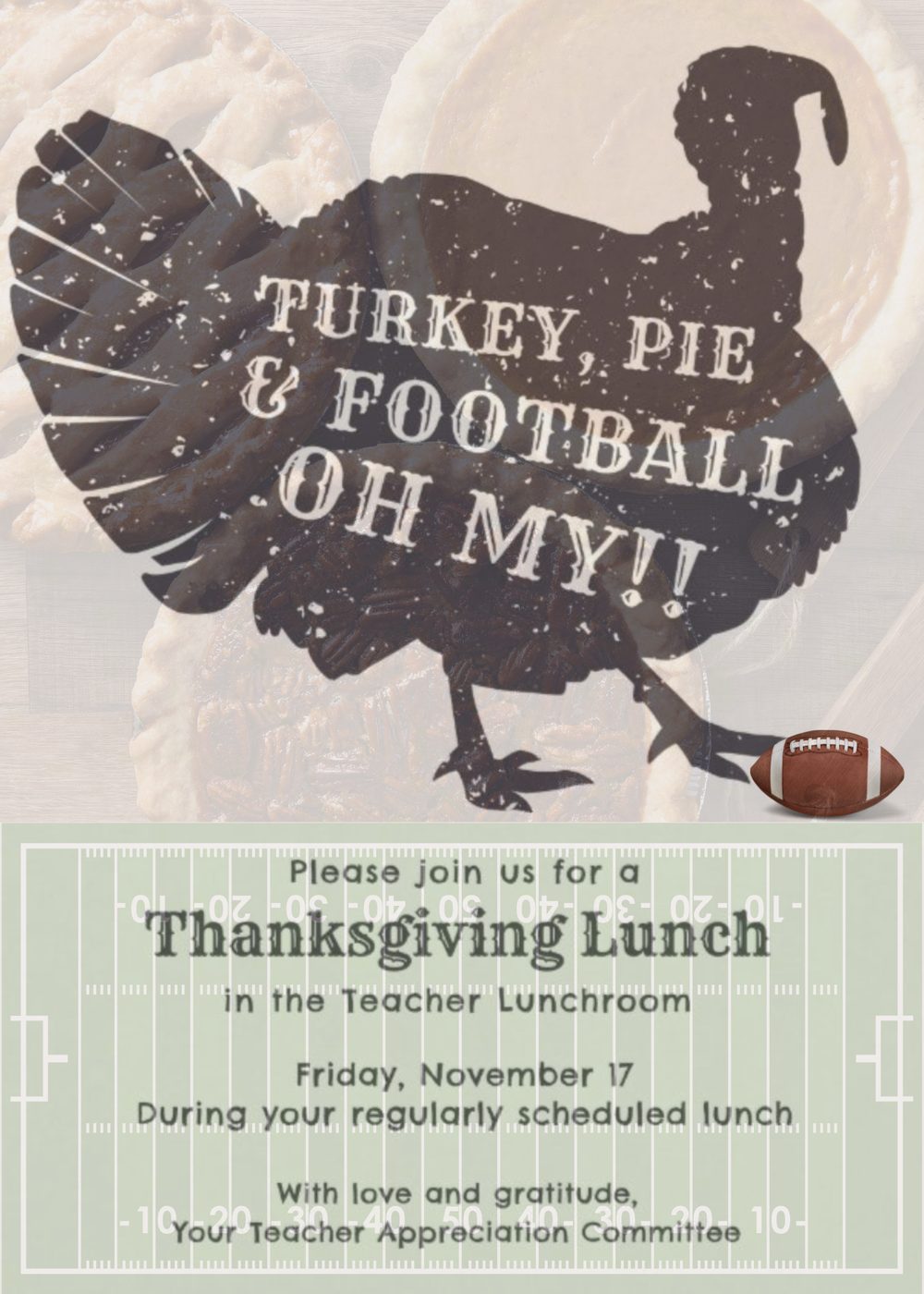Turkey, Pie & Football